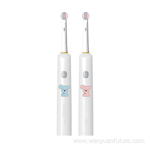 Two Functions Kids Electric Toothbrush Round Brush Head